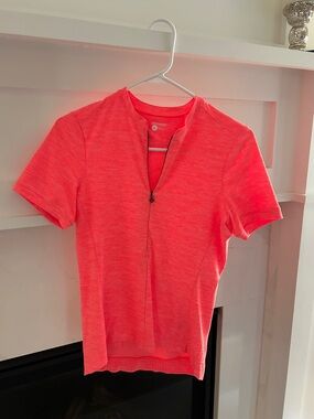 Women’s cycling medium Zip-Front Top - Neon Coral Pink bontrager